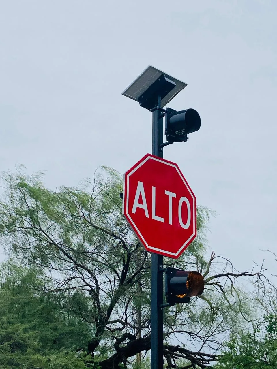 Señalamiento preventivo escolar con leds destellantes para zonas de alta afluencia